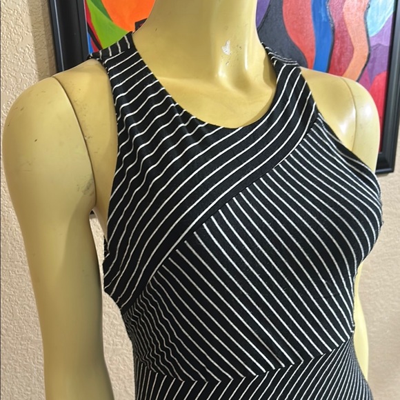 Athleta Black and White Santorini High Neck Dress MEDIUM - Picture 4 of 10